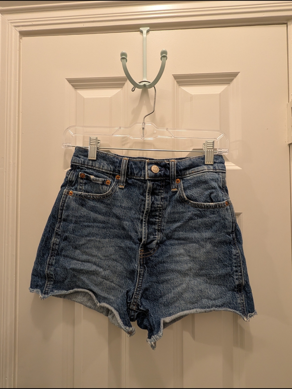 GAP Dark Blue High-Waist Denim Shorts